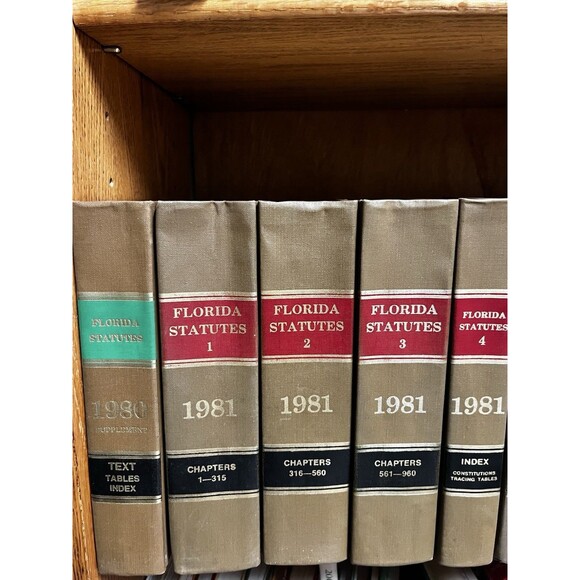 Vintage Florida Statutes Law Books Lot of 9 Staging Decor Library - Picture 2 of 2
